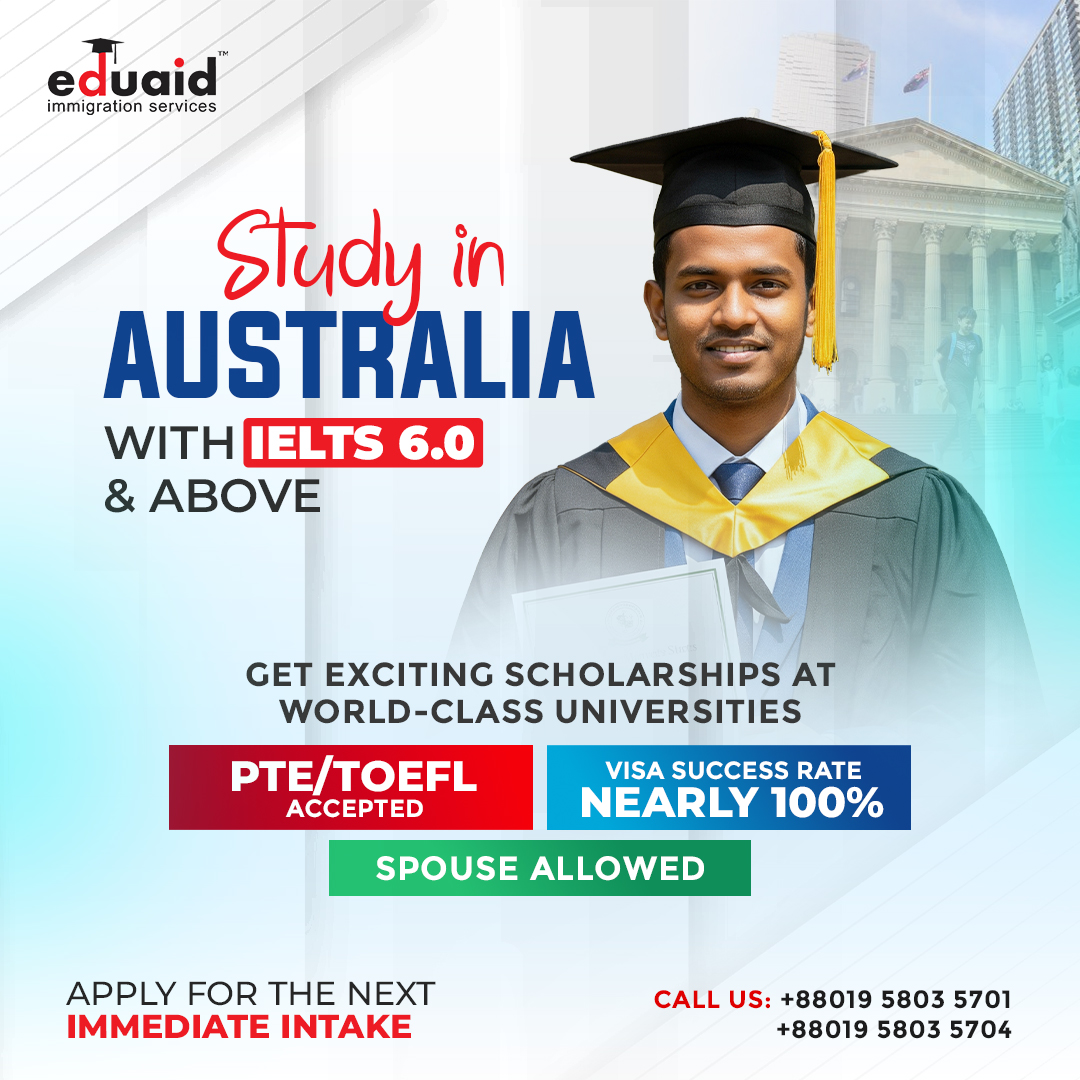 Study in AUSTRALIA WITH IELTS 6.0 & ABOVE